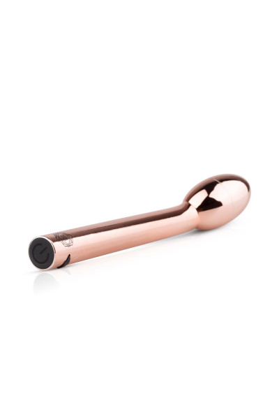 Золотистый вибратор для G-стимуляции Rosy Gold G-spot Vibrator - 22 см.