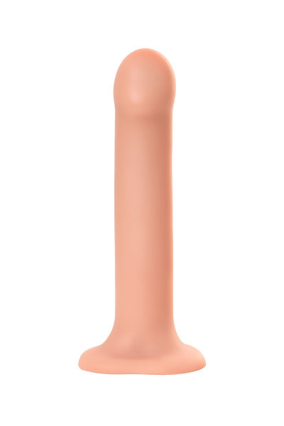 Телесный фаллос на присоске Silicone Bendable Dildo L - 19 см.