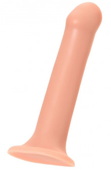 Телесный фаллос на присоске Silicone Bendable Dildo L - 19 см.