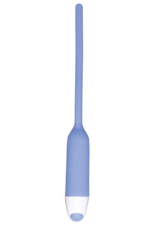 Голубой вибратор для уретры Dilator Vibe - 19 см.