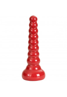 Ребристая анальная втулка Red Boy Anal Wand Butt Plug - 21,3 см.