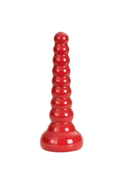 Ребристая анальная втулка Red Boy Anal Wand Butt Plug - 21,3 см.