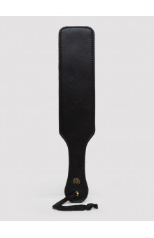 Черная шлепалка Bound to You Faux Leather Spanking Paddle - 38,1 см.