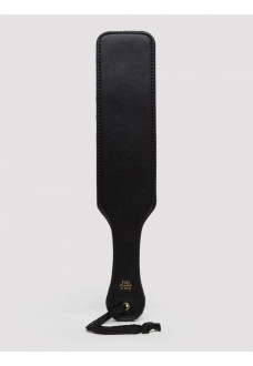 Черная шлепалка Bound to You Faux Leather Spanking Paddle - 38,1 см.