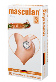 Презервативы Masculan Long Pleasure с продлевающим эффектом - 10 шт.