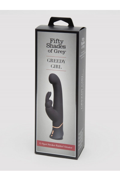 Фиолетовый вибратор-кролик Greedy Girl G-Spot Stroker Rabbit Vibrator - 24,1 см.