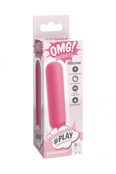 Розовая вибропуля #Play Rechargeable Bullet