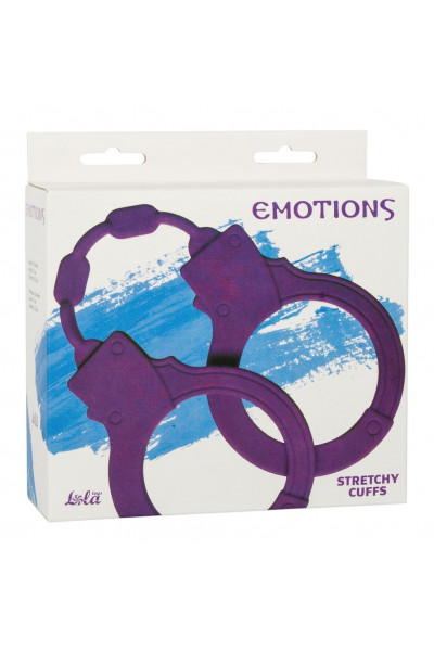 Фиолетовые силиконовые наручники Stretchy Cuffs Purple