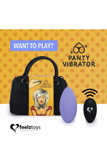 Фиолетовый вибромассажер в трусики с пультом ДУ Panty Vibe Remote Controlled Vibrator