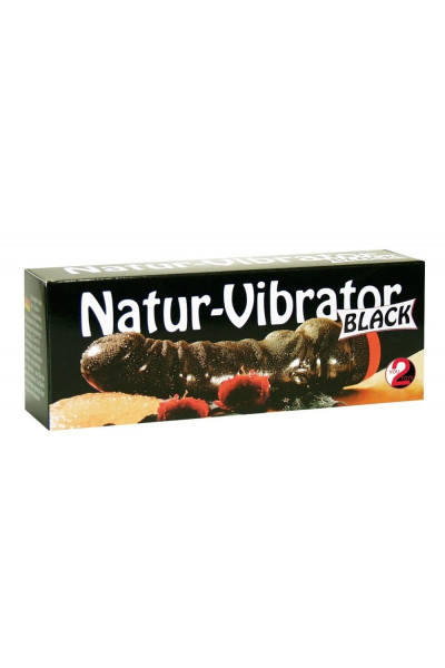 Черный вибратор-реалистик Natur-Vibrator - 17 см.