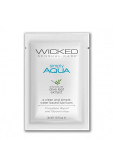 Легкий лубрикант на водной основе Wicked Simply AQUA - 3 мл.