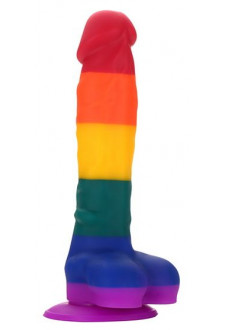 Разноцветный фаллоимитатор-реалистик COLOURFUL DILDO - 20 см.