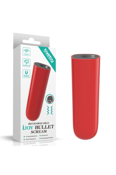 Красный мини-вибратор IJOY Rechargeable Bullet Scream