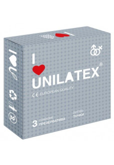 Презервативы с точками Unilatex Dotted - 3 шт. 