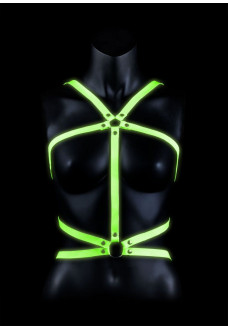 Портупея Body Harness с неоновым эффектом - размер L-XL