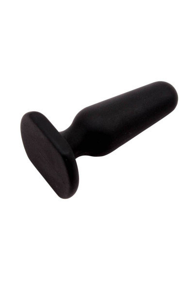 Черная анальная пробка S Silicone Plug - 7,3 см.