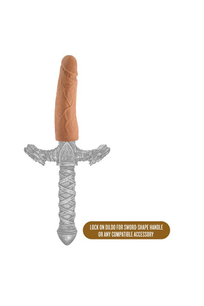 Насадка-фаллоимитатор для трусиков с плугом Realistic 7 Inch Lock On Dildo - 17,8 см.