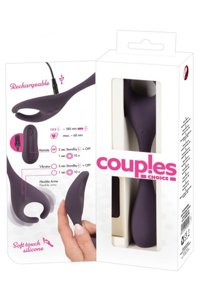 Фиолетовый универсальный вибратор Remote Controlled Couples Vibrator