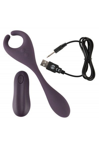 Фиолетовый универсальный вибратор Remote Controlled Couples Vibrator