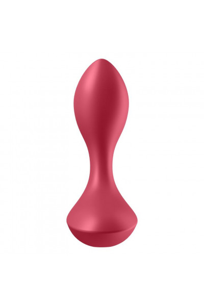 Красный вибромассажёр простаты Satisfyer Backdoor Lover - 14 см.