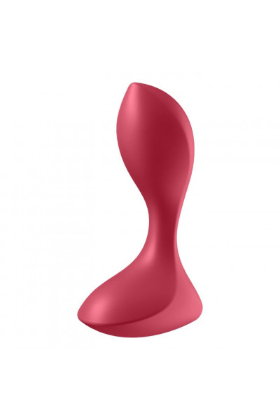 Красный вибромассажёр простаты Satisfyer Backdoor Lover - 14 см.