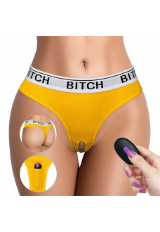 Сексуальные трусики с вибропулей Bitch Vibrating Panties - Size M