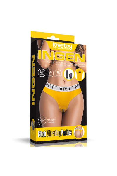 Сексуальные трусики с вибропулей Bitch Vibrating Panties - Size M