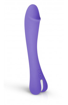 Фиолетовый вибратор для G-стимуляции Gili G-Spot Vibrator - 22 см.