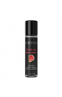 Лубрикант с ароматом арбуза Wicked Aqua Watermelon - 30 мл.