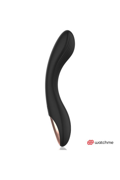 Черный вибратор с пультом-часами Anne s Desire Curve G-Spot Vibe Wireless Watchme - 20,5 см.