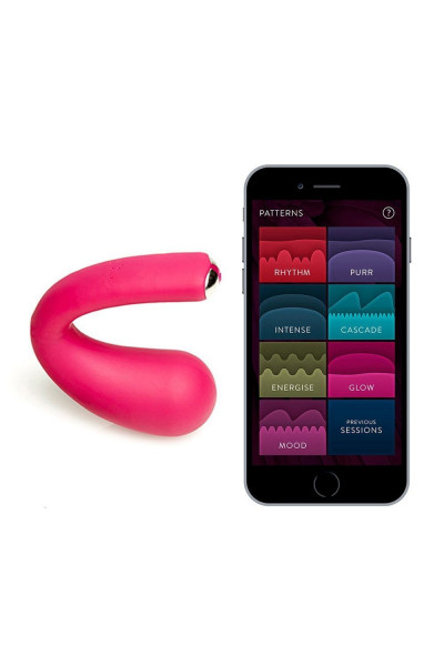 Ярко-розовый вибратор Dua G-spot   Clitoral Wearable Vibrator - 17,8 см.