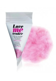 Съедобное согревающее массажное масло Love Me Tender Cotton Candy с ароматом сладкой ваты - 10 мл.