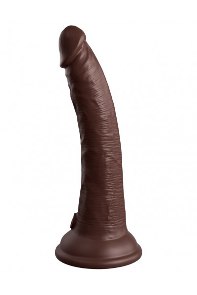 Коричневый фаллоимитатор 7  Silicone Dual Density Cock - 21 см.