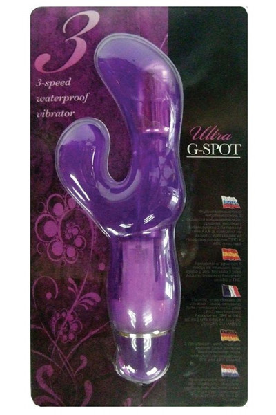 Фиолетовый вибратор для точки G ULTRA G-SPOT - 15 см.