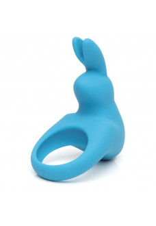 Голубое эрекционное виброкольцо Happy Rabbit Rechargeable Rabbit Cock Ring