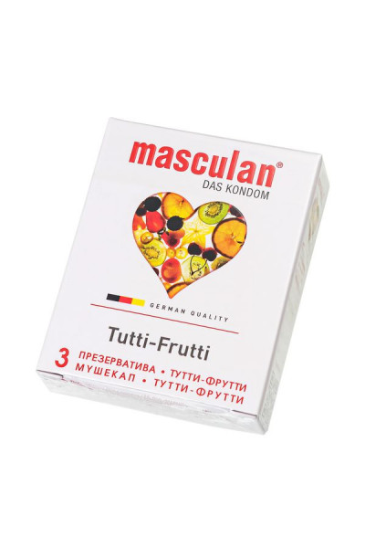 Жёлтые презервативы Masculan Ultra Tutti-Frutti с фруктовым ароматом - 3 шт.