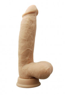 Телесный фаллоимитатор 8 Silicone Cock With Balls - 21 см.