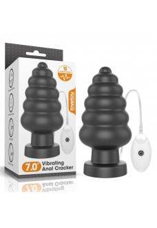 Черная анальная вибровтулка 7 King Sized Vibrating Anal Cracker - 18 см.