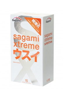 Ультратонкие презервативы Sagami Xtreme Superthin - 15 шт.