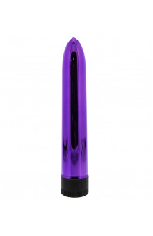 Фиолетовый классический вибратор KRYPTON STIX 7 MASSAGER - 17,8 см.