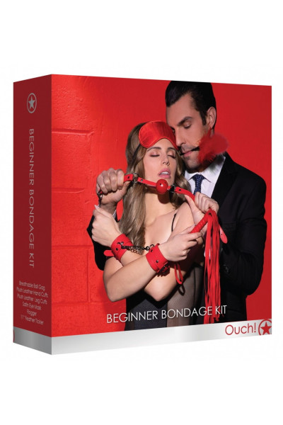 Красный игровой набор Beginners Bondage Kit