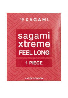 Утолщенный презерватив Sagami Xtreme Feel Long с точками - 1 шт.