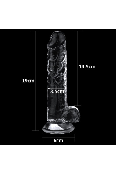 Прозрачный фаллоимитатор Flawless Clear Dildo 7.5 - 19 см.