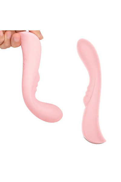 Нежно-розовый вибромассажер 6  Silicone G-Spot Fun - 19,1 см.