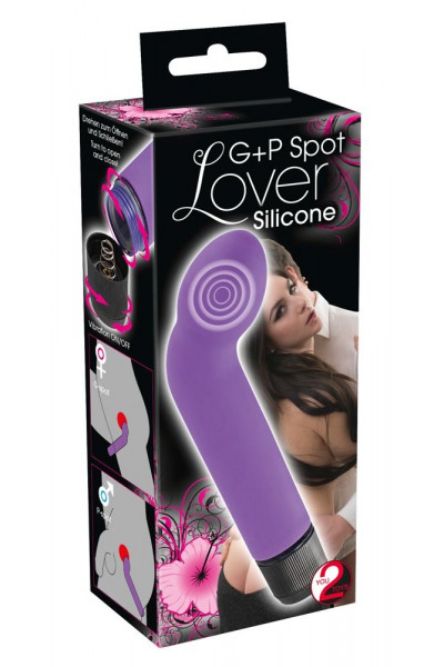 Фиолетовый вибростимулятор унисекс G+P Spot Lover - 16 см.