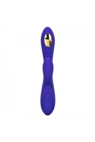 Фиолетовый вибратор с функцией электростимуляции Intimate E-Stimulator Dual Wand - 21,5 см.