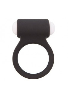 Чёрное эрекционное виброкольцо LIT-UP SILICONE STIMU RING 3 BLACK