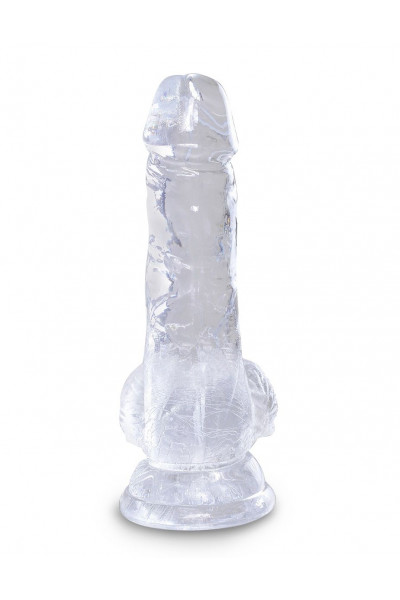 Прозрачный фаллоимитатор King Cock Clear 5  Cock with Balls - 15,2 см.