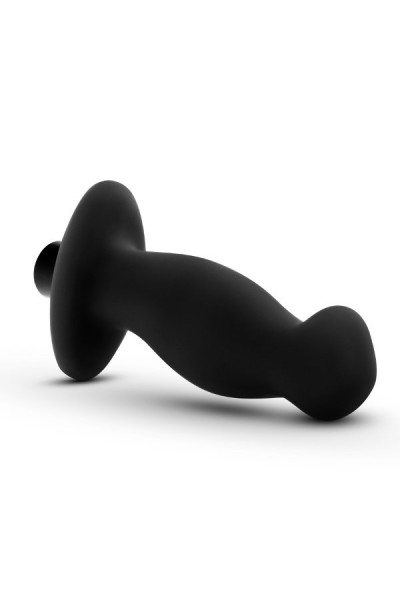 Черный анальный вибромассажёр Silicone Vibrating Prostate Massager 02 - 10,8 см.