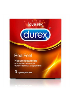 Презервативы Durex RealFeel для естественных ощущений - 3 шт.